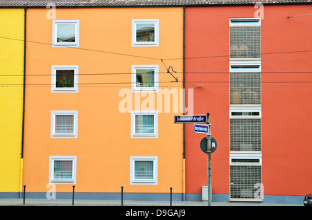 Bunte Straße, Nürnberg, Bayern, Deutschland - Jan 2012 Stockfoto