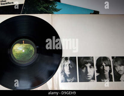 Original Beatles Vinyl LP von White Album, London Stockfoto