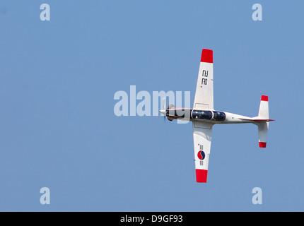 6. Oktober 2007 - führt ein t-50 Golden Eagle Flugzeug während einer Flugshow auf Osan Air Base, Südkorea. Stockfoto