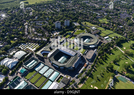 Luftaufnahme der Wimbledon-Gerichte Stockfoto