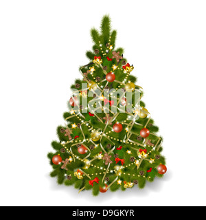 Weihnachtsbaum auf weißem Hintergrund. Eps10 Vektor-illustration Stockfoto