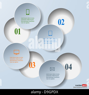 Abstrakte Papier Infografics. Interne und externe Daten-Konzept. Eps10 Vektor-illustration Stockfoto
