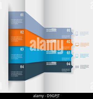 Abstrakte Papier Infografics. Eps10 Vektor-illustration Stockfoto