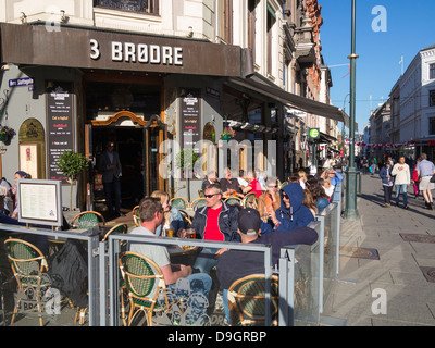 Bar Cafe im Stadtzentrum von Oslo, Norwegen Stockfoto