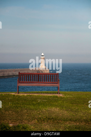 Whitley Bay.Lighthouse Stockfoto