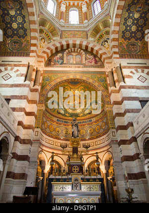 Das Innere des Notre-Dame De La Garde über Marseille 9 Stockfoto