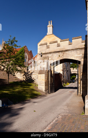 Lincoln - mittelalterlichen Bischofspalast; Lincoln, Lincolnshire, UK, Europa Stockfoto