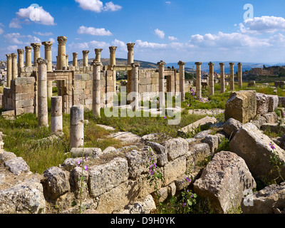 Kathedrale in alten Jerash, Jordanien, Naher Osten Stockfoto