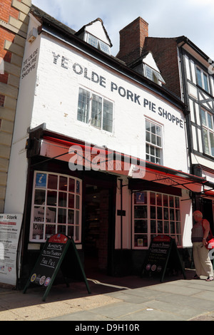Dickinson & Morris 'Ye Olde Pork Pie Shoppe"in Melton Mowbray Stadtmitte, Leicestershire, England Stockfoto