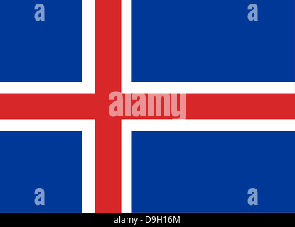 Offizielle Flagge Island Nation Stockfoto