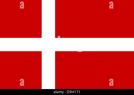 Offizielle Flagge Dänemark Nation Stockfoto