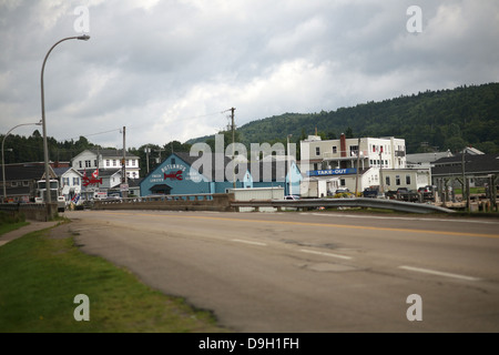 Die Stadt von Alma in New Brunswick. Alma befindet sich an einem Eingang des Fundy National Park. Stockfoto