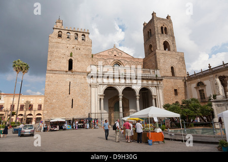 Norman Kathedrale von Monreale, in der Nähe von Palermo, Sizilien, Italien Stockfoto