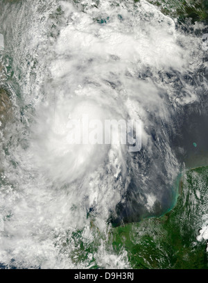 6. September 2010 - tropischer Sturm Hermine im Golf von Mexiko. Stockfoto