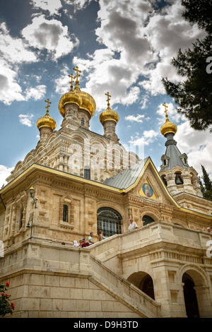 Maria Magdalena Kirche in Ölberg, Jerusalem, Israel. Stockfoto