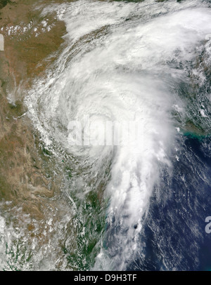 7. September 2010 - tropischer Sturm Hermine über Texas. Stockfoto