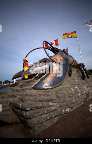 Das weltweit größte Hummer Denkmal befindet sich am westlichen Eingang zur Stadt von Parlee, New Brunswick. Stockfoto