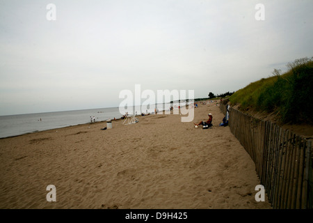 Eine leere Vorwahl Strand in Parlee, New Brunswick. Stockfoto