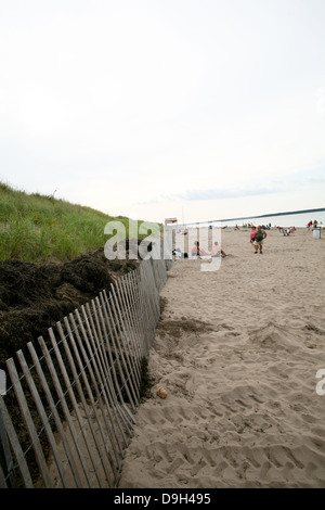 Eine leere Vorwahl Strand in Parlee, New Brunswick. Stockfoto