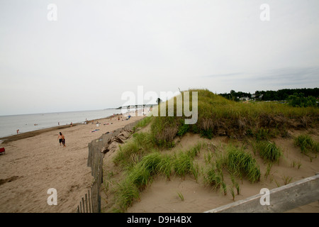 Eine leere Vorwahl Strand in Parlee, New Brunswick. Stockfoto