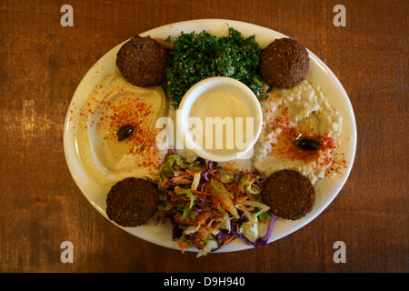 Vegetarische und vegane Falafel aus dem Nahen Osten Stockfoto
