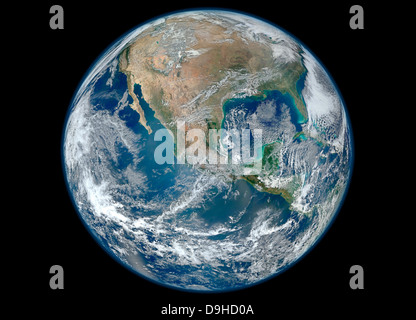 4. Januar 2012 - A Blue Marble Bild der Erde zeigen, Nordamerika. Stockfoto