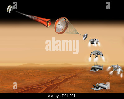 Künstlers Konzept einer vorgeschlagenen Mars Probe zurück Mission. Stockfoto