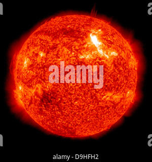 Eine Intensität M8.7 Solar Flare auf der Sonnenoberfläche. Stockfoto