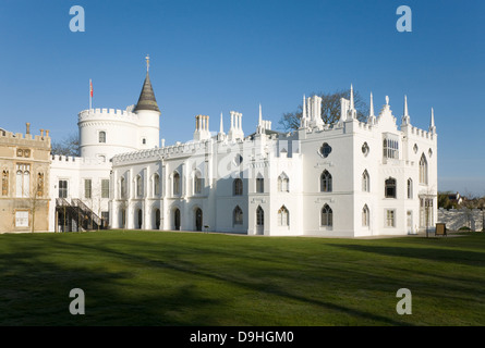 Exterieur der Strawberry Hill House, Saint Marys University, Twickenham. Middlesex. UK., nach der Restaurierung mit Lotterie Finanzierung. Stockfoto