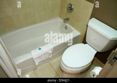 Las Vegas Nevada, Downtown, Plaza Hotel & Casino, Hotel, Gästezimmer, Suite, Badezimmer, Toilette, Toilette, Badewanne, NV130329004 Stockfoto