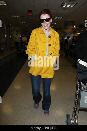 Bryce Dallas Howard Ankunft am LAX Flughafen auf einem Flug von New York City, Los Angeles, Kalifornien - 19.03.11 Stockfoto