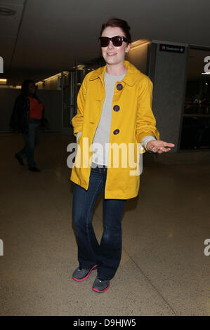 Bryce Dallas Howard Ankunft am LAX Flughafen auf einem Flug von New York City, Los Angeles, Kalifornien - 19.03.11 Stockfoto