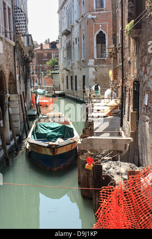 Bauarbeiten in Venedig Stockfoto