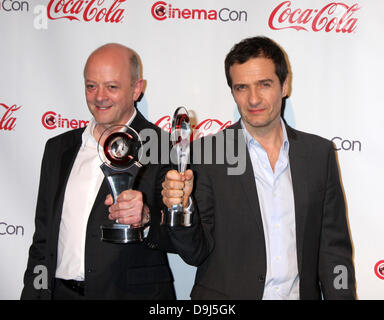 David Barron und David Heyman CinemaCon Big Screen Achievement Awards 2011 statt im Caesars Palace Resort und Casino - Press Room Las Vegas, Nevada - 31.03.11 Stockfoto