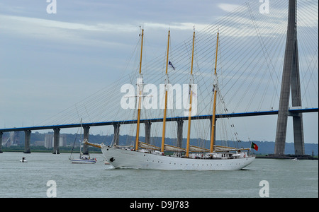 Santa Maria Manuela: vier-Mast, Boot Schule (1937), home Port: Aveiro (Portugal). Während "Armada Rouen 2013". Stockfoto