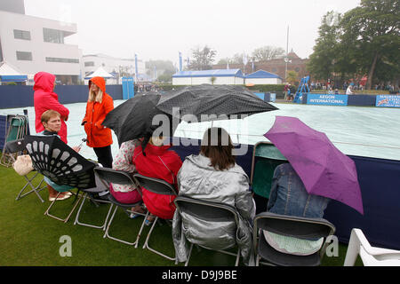 Eastbourne, Vereinigtes Königreich. 20. Juni 2013. Regen verzögert alle Spiele bei den AEGON International Turnier in Devonshire Park Stockfoto