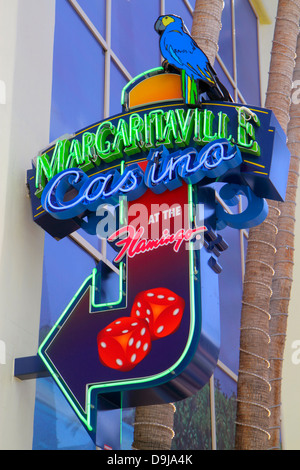 Las Vegas Nevada, The Strip, South Las Vegas Boulevard, Flamingo Las Vegas Hotel & Casino, Marg, Road, Aritaville, Neon, Schild, NV130401012 Stockfoto