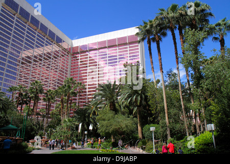 Las Vegas Nevada, The Strip, South Las Vegas Boulevard, Flamingo Las Vegas Hotel & Casino, Garten, Innenhof, NV130401025 Stockfoto