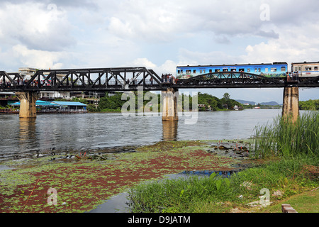 Brücke über den River Kwai, Kanchanaburi, Thailand und der Death Railway Stockfoto