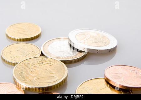 Euro-Münzen Stockfoto