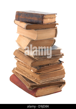 Stapeln von alten Bücher mit Beschneidungspfad Stockfoto