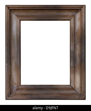 Alte hölzerne Bilderrahmen mit Beschneidungspfad Stockfoto