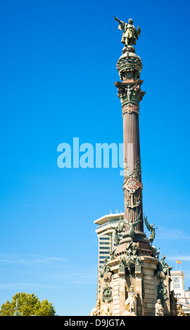 Kolumbus-Denkmal in Barcelona, Spanien Stockfoto