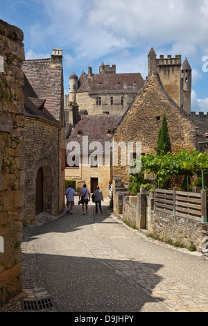 Chateau de Beynac et Cazenac, Beynac, Dordogne, Frankreich Stockfoto