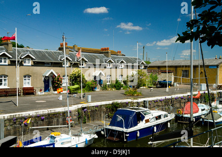 Alten dock Hütten Hotwells, schwimmenden Hafen, Bristol, England. Stockfoto