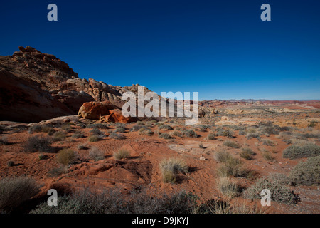 Rainbow Vista Sicht, Tal des Feuers Staatspark, Nevada, Vereinigte Staaten von Amerika Stockfoto