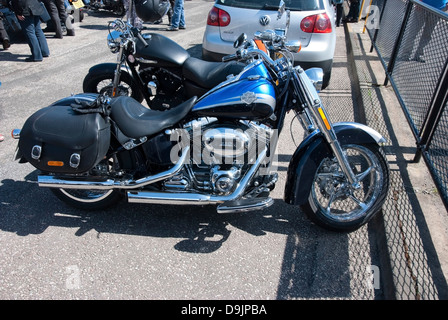 Harley-Davidson Screamin Eagle 110 Motorrad blau Stockfoto