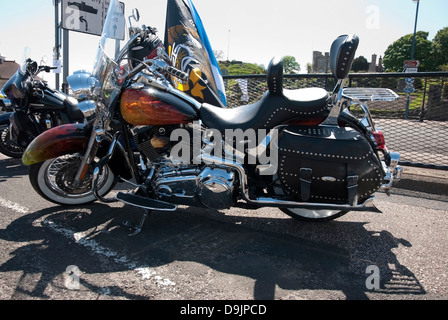 Maßgeschneiderte 2007 Harley Davidson Heritage Softail Classic Motorrad Stockfoto