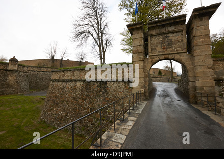 Bastion und Eingang zur Festung mont-Louis von Vauban Unesco Weltkulturerbestadt Website Wände Pyrenäen-Orientales Frankreich Stockfoto