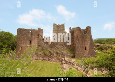 Goodrich Castle, einer mittelalterlichen normannischen Burg in der Nähe von Ross-on-Wye, gepflegt von English Heritage Stockfoto